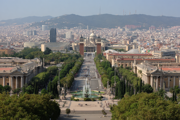 View over Barcelona Spain